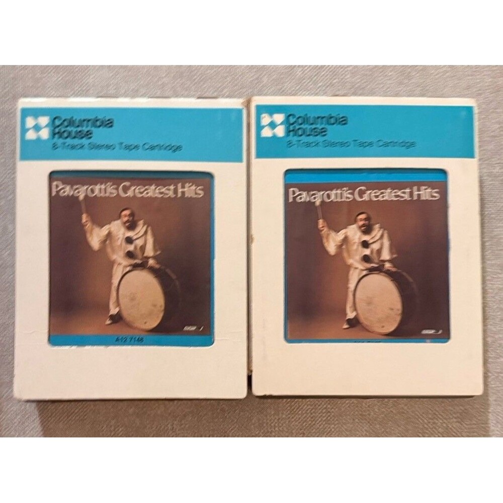 Pavarotti’s Greatest Hits 8 Track Cassette Tapes (2) A11 & A12 Columbia House